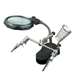 Welding Magnifying Glass LED Light Auxiliary Clip loupe Magnifier 3 In1 Hand Soldering Solder Iron Stand Holder Station 6