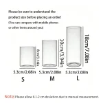 Large capacity Cylinder Wedding Glass Cup Candlestick Straight Tube Glass Vase Dining Table Candle Decoration Art Storage Jar 6