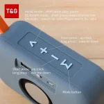 Speaker TG506 Portable Mini Wireless Soundbar Bluetooth 5.0 Outdoor Indoor HIFI Loudspeaker Support TF Card FM Radio Waterproof 3