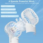 Portable Humidifier Fan Mini Handheld Mist Fan Portable USB Rechargeable Handheld Fan with Humidifier Mini Water Spray Hand Fan 4