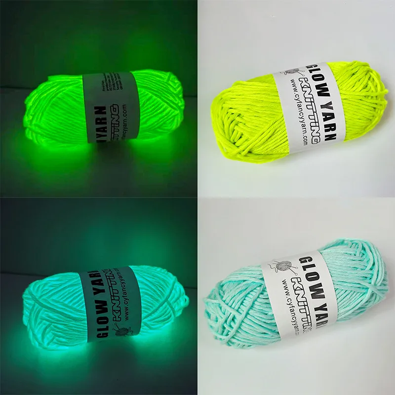 2023 Novel Functional Yarn Glow In The Dark Polyester Luminous Chunky Yarn 2mm for Hand Knitting Carpet Sweater Hat Wool Yarn 2023 Novel Functional Yarn Glow In The Dark Polyester Luminous Chunky Yarn 2mm for Hand Knitting Carpet Sweater Hat Wool Yarn