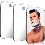 Bathroom Anti Fog Mirror Fogless Acrylic Shower Mirror with Wall Hook Portable Vanity Mirror for Men Shaving Women Makeup Travel 2