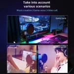 USB Microphone RGB Microfone Condensador noise reduction Wire Game Mic for Podcast Recording Studio Streaming Laptop Desktop PC 4