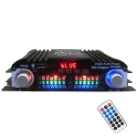 1600W Peak Power HiFi Sound Amplifier Digital 4 Channel Audio Amplifier Bluetooth Karaoke Player FM Radio Support Remote Control 6