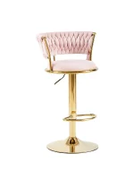 Rotating Lifting Bar Chair, High Foot Stool, Nordic Furniture, Backrest, Velvet Bar Stool, Bar Stools For Kitchen, Counter Stool 5
