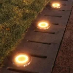 1/4/8Pcs Solar Lights Outdoor 8/20LEDs Disk Underground Lamp Spotlight Buried Solar Light for Home Garden Lawn Yard Decoration 6