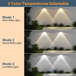 1-4Pcs Solar Fence Lights Solar Powered LED Deck Light Color Changing Waterproof Outdoor Illumination for Fence Posts Balcony 4