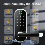 Smart Fingerprint Door Lock App Remote Control Keyless WIFI Digital Touchscreen Lock NFC IP67 Waterproof with 2 IC Cards 4