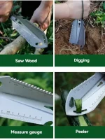 Portable Camping Hiking Traveling Pinic Shovel Multifunctional Ordnance Shovel Survival Outdoor Equipment Garden Tool Shovel 4