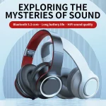 Shoumi Newest Wireless Headphones Bluetooth Earphones Large Headset Helmets with Mic Support TF-Card Mp3 Play display screen 2