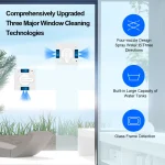 Window Cleaning Robot Liectroux YW509, 4-Way Water Spray,Home Glass Floor Wall Robot Window Cleaner,Laser Sensor,Smart Navigate 6