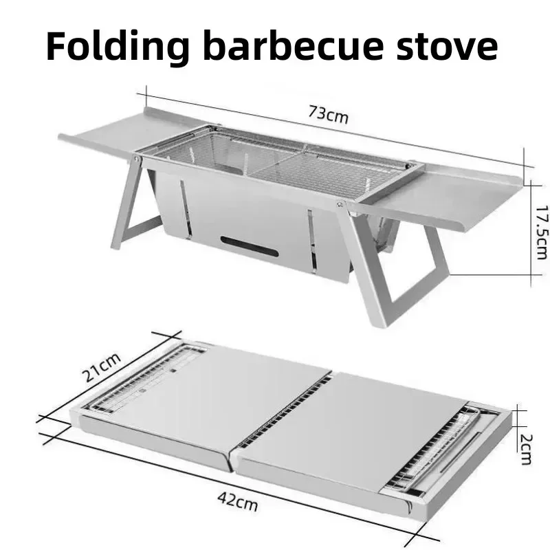 Stainless Steel Barbecue Stove Outdoor Charcoal Folding Barbecue Rack Household Small Folding Carbon Barbecue Skewer Stove bbq Stainless Steel Barbecue Stove Outdoor Charcoal Folding Barbecue Rack Household Small Folding Carbon Barbecue Skewer Stove bbq