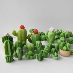 DIY Cactus Aromatherapy Candle Silicone Mold Simulation Cactus Dropper Resin Gypsum Ornament Mold DIY Glue Resin Succulent Mould 2