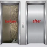 PVC Stainless Brushed Silver Removable Wallpaper Decor Film Vinyl Waterproof Oil-proof House Appliance Kitchen Elevator Sticker 3