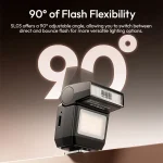 Ulanzi SL03 Mini Camera Flash Speedlite for Canon R5 Fuji X-T30 X-T5 Sony ZV-E10 Nikon Panasonic Olympus Pentax Most SLR Cameras 2