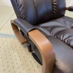 Floor Swivel Recliner Chair 360 Degree Rotation Living Room Furniture Modern Japanese Design Leather ArmChair Chaise Lounge 4