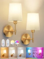 Wiring-Free Rechargeable Battery Powered Wall Tape 4000 Mah Dimmable Detachable Bulb and Remote Control, 15 Colors Wireless Wall Lamp for Bedroom and Living Room Corridor Decoration