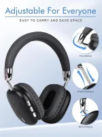 Wireless Bluetooth Headphones High-Resolution Audio Foldable Lightweight Deep Bass Long-Lasting Earphones 5