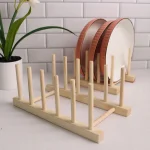 Kitchen Storage Organization Multi Functional Storage Rack Tableware Drainboard Woodiness Dish Drying Rack Kitchens Accessories 3
