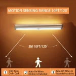 Motion Sensor Light Wireless LED Night Light Type C Rechargeable Light Cabinet Wardrobe Lamp Staircase Backlight For Kitchen LED 3