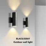 black gray up down outdoor wall light 6W 10W 20W 30W 36W porch garden waterproof home lighting outdoor   aluminum lamp body