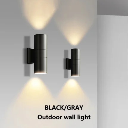 black gray up down outdoor wall light 6W 10W 20W 30W 36W porch garden waterproof home lighting outdoor   aluminum lamp body