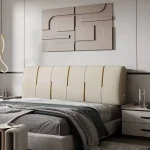 Simple Designer Bed Headboards for Guest Rooms Stain-resistant Soft Cushion Headboard European Tech Fabric Headboard for Bedside 3