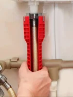 14 In 1 Sink Faucet Wrench Plumbing Repair Tool Handle Double Head Wrench Spanner Tool Installer Ratchet Wrench Set for Bathroom 6