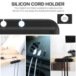 Silicone USB Cable Organizer Cable Winder Desktop Tidy Management Clips Cable Holder for Mouse Headphone Wire Organizer 5