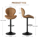 Living Room Chairs  2 Pcs Set Dining Chair Backrest Bar Stools Luxury Modern Soft Bag Stool Adjustable Height Rotating Kitchen Home Furniture 6