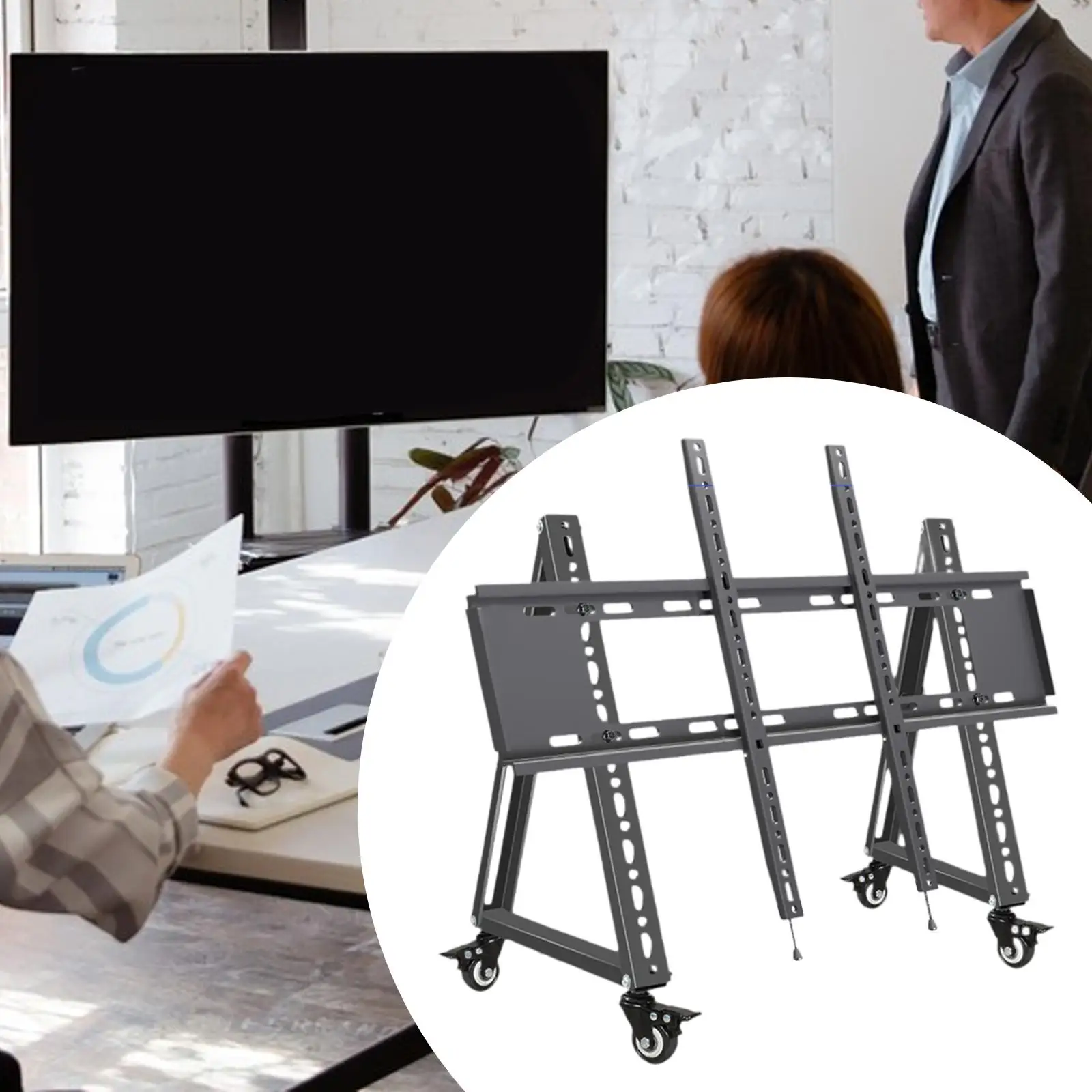 Low Height Mobile TV Stand for Flat Curved Screen TV, LED, LCD Versatile Sturdy Low Height Mobile TV Stand for Flat Curved Screen TV, LED, LCD Versatile Sturdy