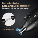 MAXGROOM Nose Hair Trimmer for Men Rechargeable 360 Rotating Dual-Blade Electric Shaver Eyebrows Nose Hair Trimmer Painless Safe 3