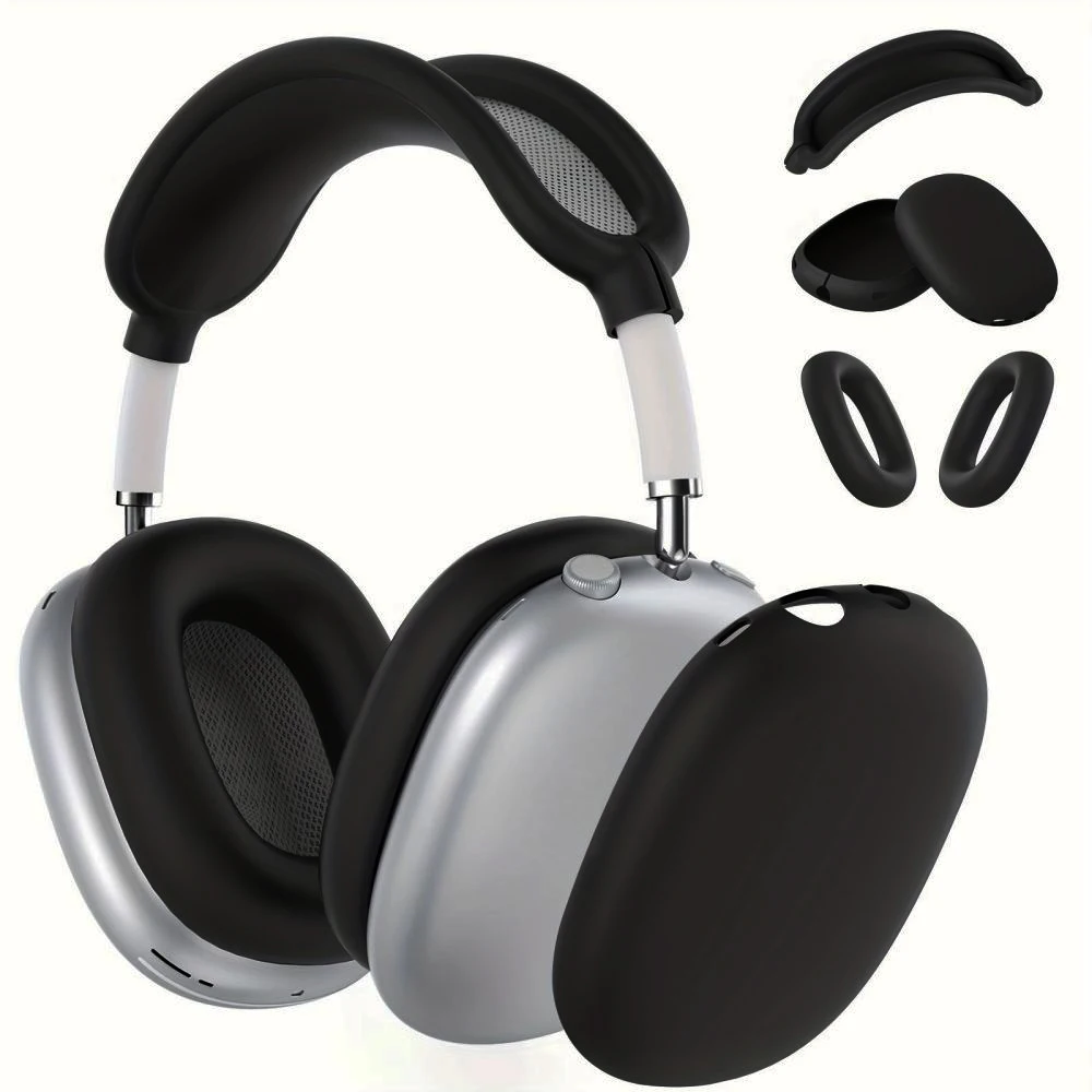 3 in 1 Soft Silicone Skin Protector Headphones Case For Airpods Max Cases Anti Scratch Shockproof Earphone Cover Accessories 3 in 1 Soft Silicone Skin Protector Headphones Case For Airpods Max Cases Anti Scratch Shockproof Earphone Cover Accessories