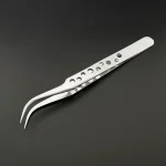 Industrial Tweezers Electronics Anti-static Curved Straight Tip Precision Stainless DIY Hand Tools Sets Forceps Phone Repair 5