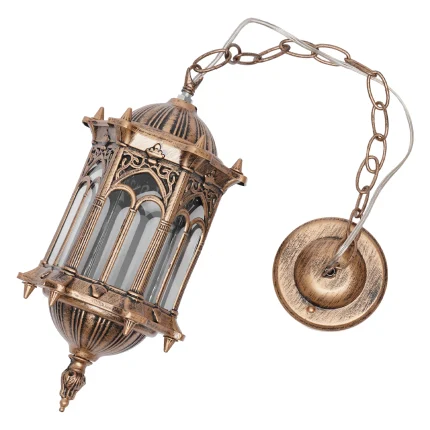 Vintage Industrial Metal Pendant Light European Style Hanging Led Lamp for Garden Balcony Outdoors Decor, IP44, 220V