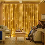 Curtain Light for Party/Wedding/Festival/Christmas,Window Blinking String Light for Bedroom/Living Room,USB Plug with 8 Modes 2