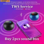Wireless Bluetooth Speaker Portable Small Steel Gun Metal Heavy Stereo Surround Subwoofer Outdoor Mini Bluetooth Small Speaker 3