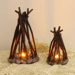 Creative Handmade Tree Branch Night Light Retro Style LED Ambient Desktop Decoration for Bar Counter Home Ornament Lighting 4
