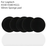 50mm Ear Pads for Logitech H330 H340  H111 H51 PX100 PX200 Earmuffs Sponge Cover USB PC Earphone Earpads Replacement Accessories 6