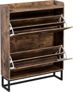 Shoe Cabinet with 2 Flip Drawers, Hidden Shoe Storage Cabinet for Entryway, Narrow Shoe Rack, Freestanding Slim Shoe 6