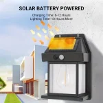 Solar Outdoor Waterproof LED Wall Light Powerful Solar Energy Lamp with Light Sensor for Garden Yard Fence House Decoration
