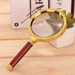 1 metal magnifying glass, 50x high-definition handheld magnifier, suitable for reading, scientific experiments 4