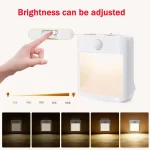 Motion Sensor LED Night Lights EU Plug Dimmable Cabinet Light for Baby Bedside Bedroom Corridor Wireless Night Lamp Lighting 5