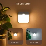 LED Night Light, Human Motion Sensor Lamp USB C Rechargeable Closet Light, Wireless LED  Wall lamp For Stairs Closet Kitchen Bed 2
