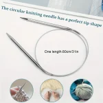 Professional 8pcs Stainless Steel Knitting Needles Set - Versatile, Smooth, Comfort-Grip, Circular Weaving Essentials 4