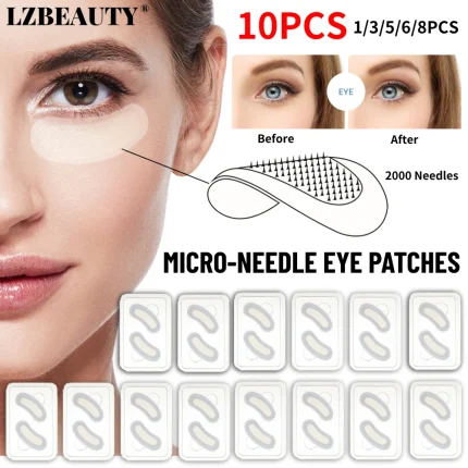 Microneedle Eye Patches Mask Korean Skin Care Hyaluronic Acid 1-10PCS for Anti Wrinkle Aging Dark Circle Eyes Mask Moisturizing