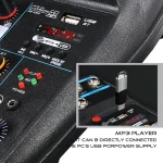 4 Channel Mixer DJ Mixing Console with Bluetooth 48V Phantom Power Monitor Karaoke System USB Mixer Audio 3