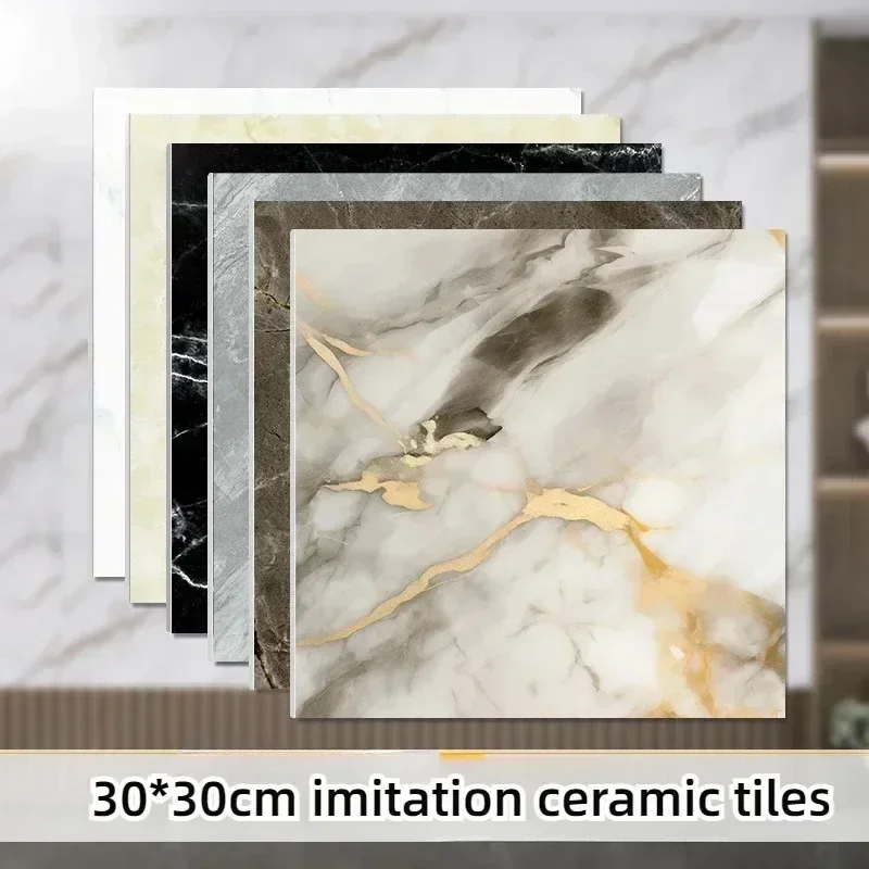 PVC Imitation Marble Wall Stickers Self-adhesive Floor Stickers Waterproof Bathroom living Room Decoration Decals 30*30cm PVC Imitation Marble Wall Stickers Self-adhesive Floor Stickers Waterproof Bathroom living Room Decoration Decals 30*30cm
