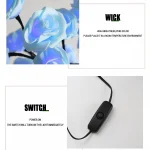 24 LED Rose Tree Lights USB Plug Table Lamp Fairy Flower Night Light For Home Party Christmas Wedding Bedroom Decoration Gift 6
