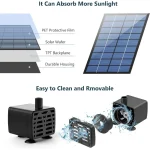 2.5W Solar Fountain Split Design with 6 Fountains and 4-foot Water Pipes for Outdoor Garden Solar Fountain Water Pump Decoration 2